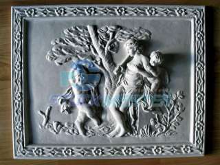 Engel Relief Ornament Wandbild Stuck Gips Wappen W11  