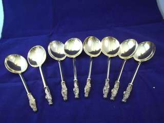London Sterling Silver Vermeil Apostle Spoons 674g  