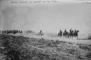 early 1900s photo Indian Cavalry in desert on the Tig  