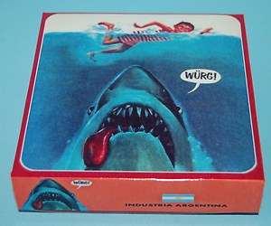 JAWS 1 MOVIE ALFRED NEWMAN MAD COVER PUZZLE BOX ARGENTINA  