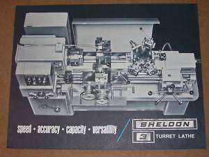 Vtg Sheldon Machine Co Catalog~3 Turret Lathe~Tool  