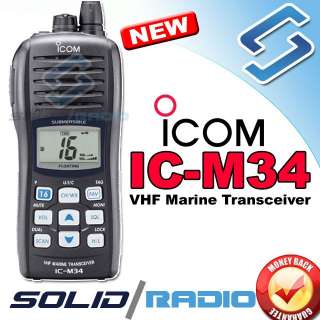 icom IC M34 VHF Marine Float Submersible Radio icm34  