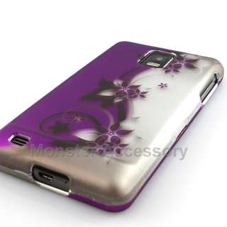 Purple Flowers Hard Cover Case for Samsung Infuse 4G  