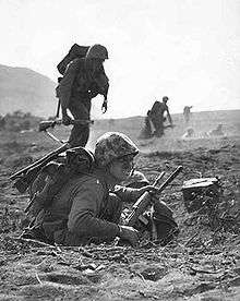 united states marine equipped with an m1 carbine in the battle of 