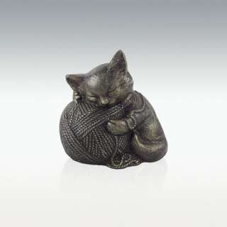 Precious Kitty Cat   Bronze   Metal Pet Cremation Urn   Free Shipping