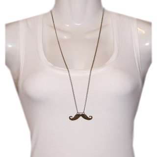 Neu Schnurrbart Kette Mustache Necklace Vintage Look Halskette Bart 