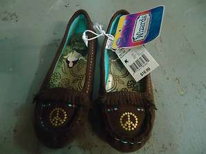 WIZARDS OF WAVERLY PLACE GIRLS BROWN MOCCASSINS  