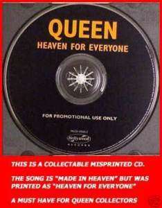 QUEEN Heaven For everyone 1 Track Misspressed Maxi CD  