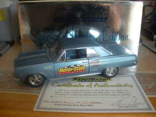 18 MOTOR STATE DIST. 65 CHEVY CHEVELLE SS BLUE XMAS 2007 by LANE 