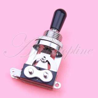 WAY SILVER TOGGLE SWITCH for GIBSON Les Paul BLK KNOB  