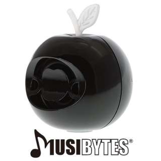 MUSIBYTES APPLE BYTE BLACK MINI  iPOD MUSIC SPEAKER  