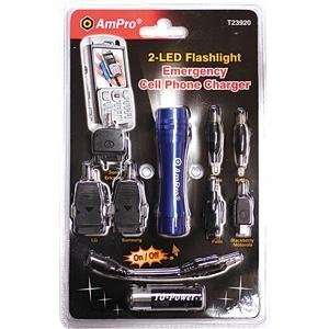  AmPro ANAT23920 6 Cell Phone Charger with 2 LED Flashlight 
