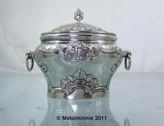 EDWARDIAN SILVER TEA CADDY WILLIAM HUTTON  