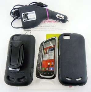 New Body Glove Case+Black Gel Combo Motorola Cliq 2 MB611+Protector+ 