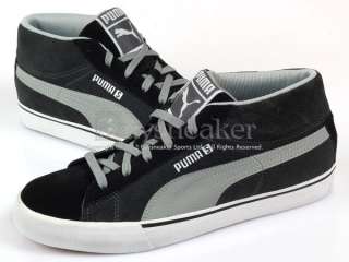 Puma S Mid Dark Shadow Black Limestone Gray Casual Sneakers 2012 Mens 