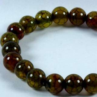 Dragon Vein Gemstone Bracelet [A] (8mm Beads x22) ** UK  