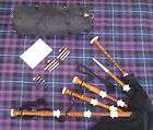GEOFFREY HIGHLAND ROSE WOOD BAGPIPE BLACK COLOUR  BPR10 items in 