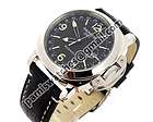 parnis gmt ii black dial leatcher strap seagull automatic watch achat 