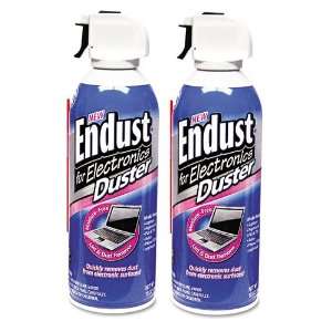 Endust Compressed Air Duster For Electronics 10oz 2 Per Pack Extension 
