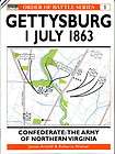 GETTYSBURG 1 JULY 1863 CONFEDERATE ARMY   OSPREY ORDER 