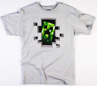 Official Minecraft Creeper Inside T Shirt  Cool / Gamer  