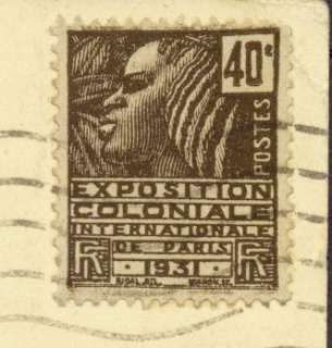 Carte postale Expo coloniale 1931 + flamme de pub de lexpo TTB Rare.