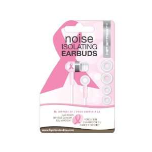 Hip Street HS NIEB CBCF Noise Isolating In Ear Headphones (Pink)