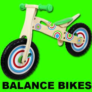 KIDS/BOYS/GIRLS WOODEN BALANCE BIKE SCOOTER WOOD FIRST RIDE LEARNING 
