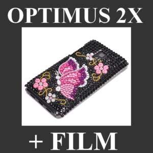   COQUE HOUSSE STRASS BLING pour LG OPTIMUS 2X P990 +FILM