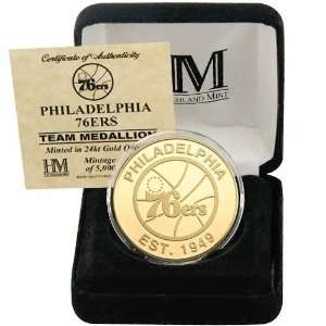   76ERS 60th Anniversary 24KT Gold Commemorative Coin