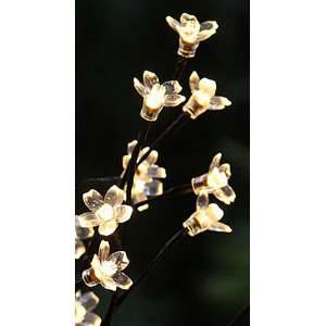  Warm White LED Cherry Tree 240 Acrylic Flowers   6.5 Feet 