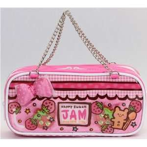  cute pink strawberry pencil case kawaii Toys & Games