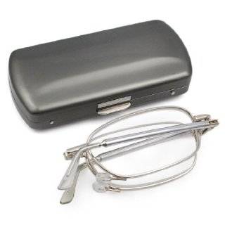   Mini Flip Top Eyeglasses Case & Stylish Folding Reading Glasses +1.00