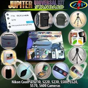   Camera Bag, Leatherette Case, 1 EN EL10 1000 mAh Battery, Mini AC/DC