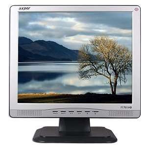  17 Inch TFT LCD Flat Panel Monitor with Speakers (Silver 