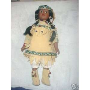    Kingstate Porcelain & Cloth Indian Sister Doll 