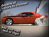2009 + Dodge Challenger Retro Decal Stripes RT Style 4  