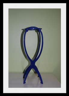PORTABLE WIG STAND FOR WIGS BLUE COLOR  