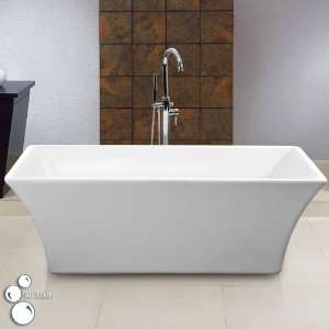  60 Draque Freestanding Acrylic Air Bath Tub   No Overflow 