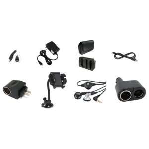  Charger+Leather Case+USB Cable+Stereo Headset+Windshield Holder+AC 