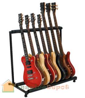 Multiple 7 Guitar Stand Rack Storage Electric Acoustic Guitar 