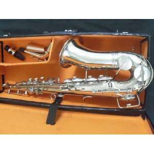ALTO SAXOPHONE SILVER CHROME COLOUR GREAT QUALITY WOODWIND FAMILY 21 
