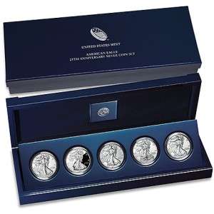   American Eagle 25th Anniversary Silver Coin Set (A25) Mint Sealed Box