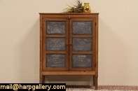 Victorian Country Pine Pie Safe Cupboard  