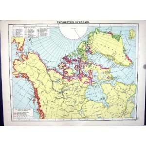   Greenland Cassell Antique Map 1920 Alberta Manitoba