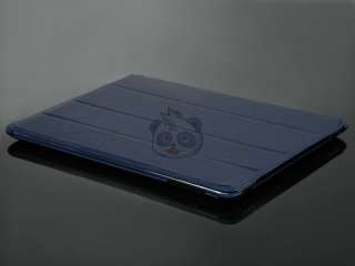   Polyurethane Leather Smart Cover w/Hard Back Case for Apple iPad 2