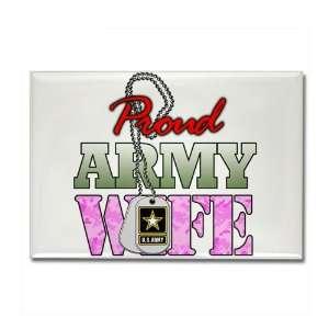  Rectangle Magnet Proud Army Wife: Everything Else