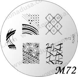 Konad Stamping Nail Nails Design Art Image Plate M72  