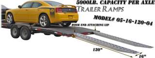 10 5000 lb ALUMINUM TRUCK CAR TRAILER RAMPS HOOK ENDS (05 16 120 04 