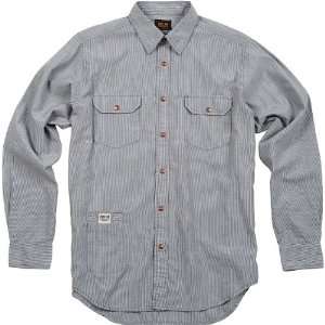 Troy Lee Designs Rail Mens Long Sleeve Fashion Shirt   Gray Pinstripe 